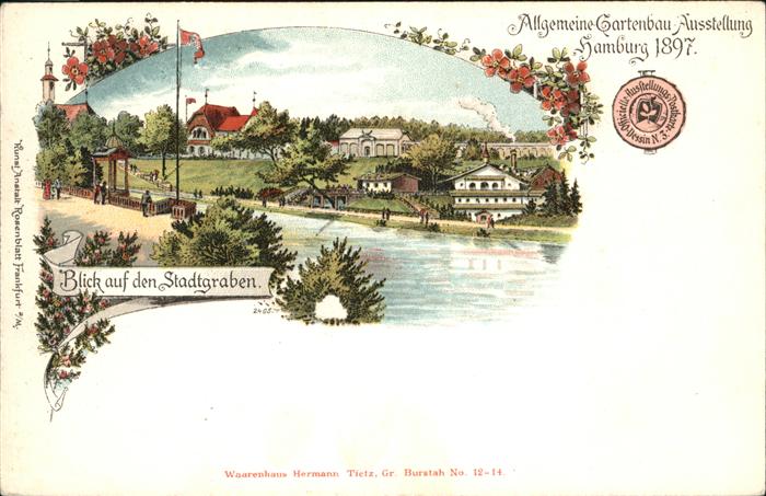 Ausstellung Gartenbau Hamburg 1897 Stadtgraben