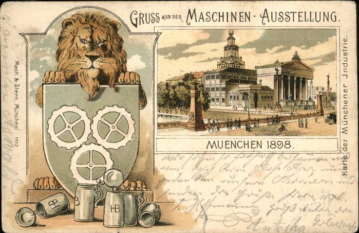 Ausstellung Industrie Muenchen 1898 Löwe