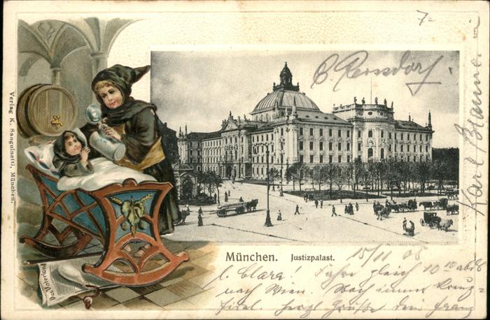 Muenchner Kindl Justizpalast Kind Wiege Zeitung Das Vat