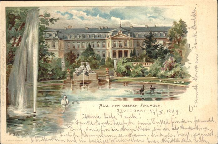 Schnorr P. Nr. 506 Stuttgart Oberen Anlagen