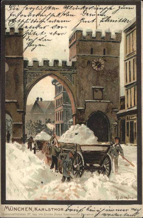 Diemer Zeno Litho Nr. 1053 München Karlstor