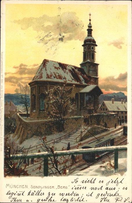 Diemer Zeno Litho Nr. 1981 München Senlinger Berg Bergbah