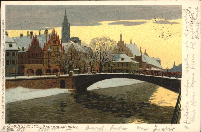 Verlag Zieher Ottmar Nr. 2064 Marcks Strassburg Kaufhausstaden