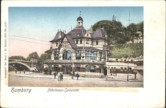 Verlag Braun Nr. 6810 Hamburg Faehrhaus-Seewarte