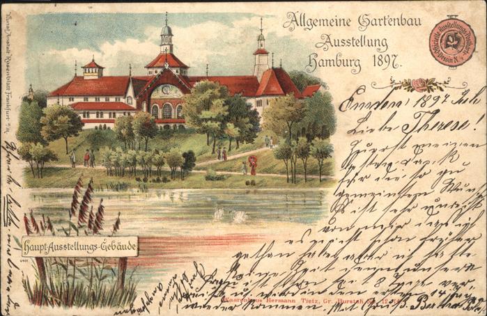 Ausstellung Gartenbau Hamburg 1897 Hauptgebäude