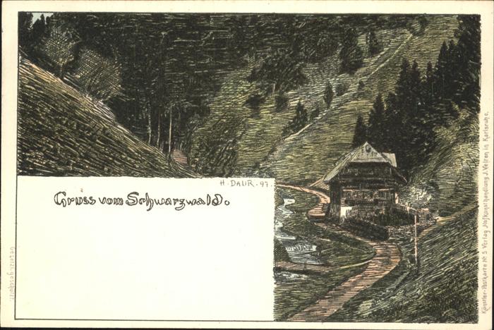 Daur Hermann Nr. 5 Schwarzwald Litho