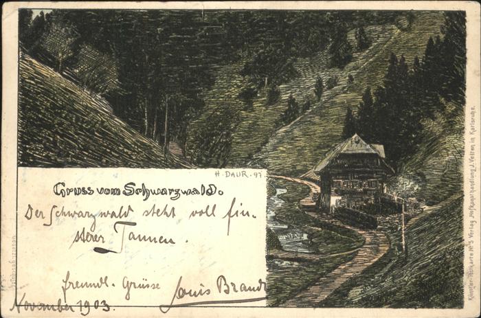 Daur Hermann Nr. 5 Schwarzwald Litho