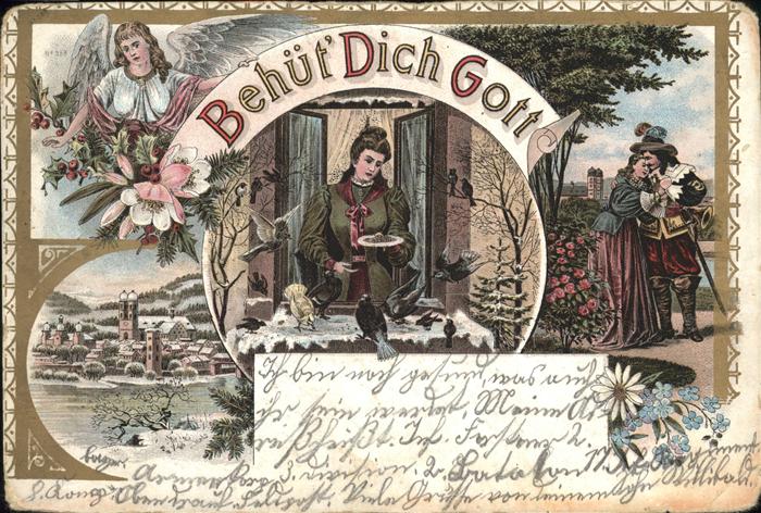 Trompeter Scheffel Engel Vögel