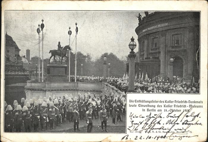 Friedrich der Grosse Enthüllungsfeier Berlin