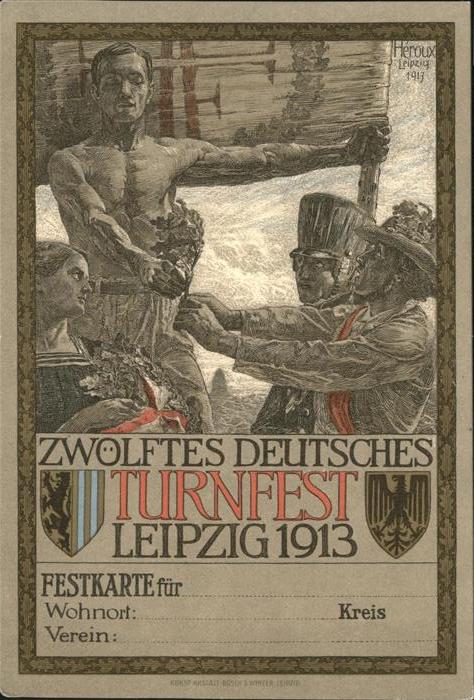 Turnfest Leipzig Festkarte Heroux