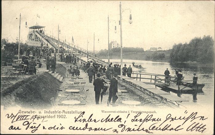 Ausstellung Industrie Gewerbe Kunst Dues Wasserrutschbahn Vergnügungspark