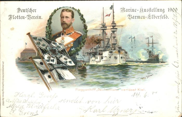 Marine Ausstellung Barmen-Elberfeld Flaggschif