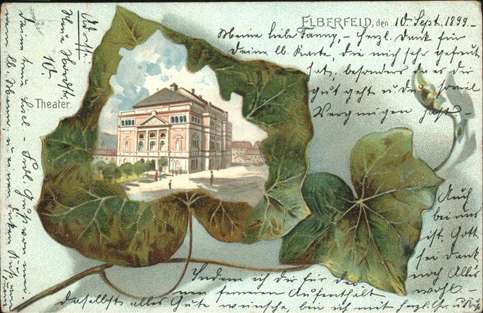 Buchenblattkarte Wuppertal-Elberfeld Theater