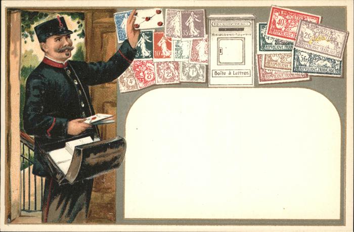 Briefkasten Briefträger Postbote Briefmarken Frankr