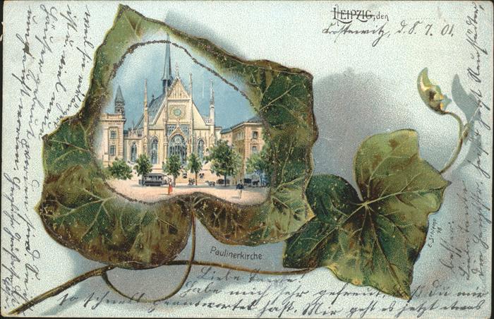 Efeublattkarte Leipzig Paulinerkirche