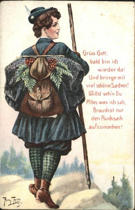 Thiele Arthur Nr. 804 Touristin Wanderung Rucksack