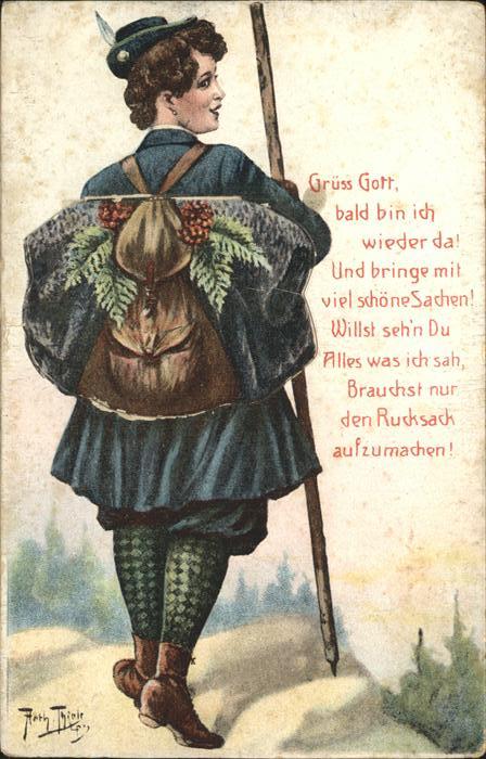 Thiele Arthur Nr. 804 Touristin wandern Rucksack