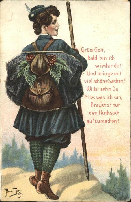 Thiele Arthur Nr. 804 Touristin Wanderung Rucksack