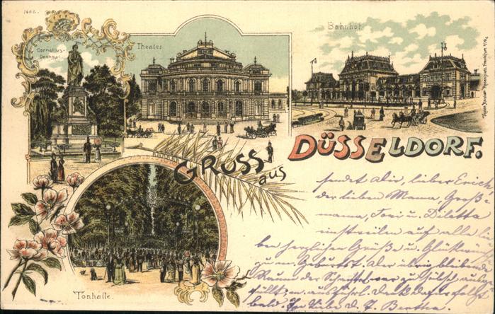 Duesseldorf Cornelius Denkmal Theater Bahnhof Tonha