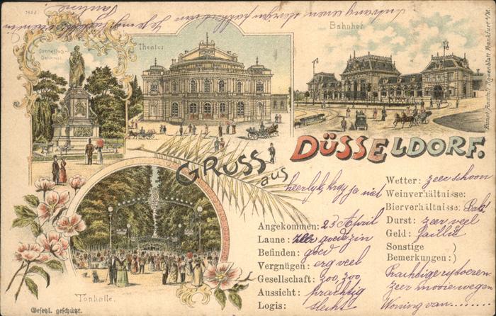 Duesseldorf Theater Bahnhof Tonhalle Cornelius Denk