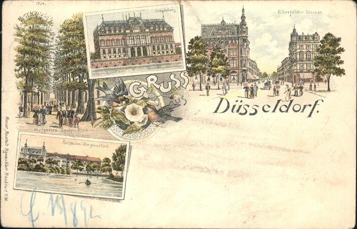 Duesseldorf Hofgarten Seufzerallee Teich Ständehaus