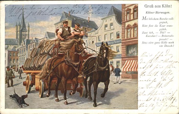 Koeln Rhein Kölner Bierwagen Pferd Gedicht