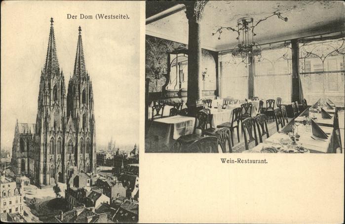 Koeln Rhein Dom Grand Hotel Belgischer Hof Bierstall Wein Restaurant