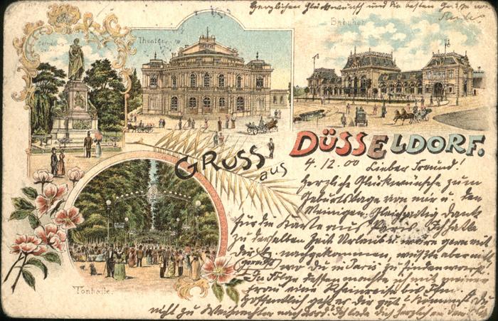 Duesseldorf Cornelius Denkmal Theater Bahnhof Tonha