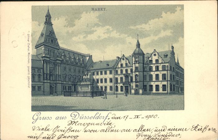 DuessELDORF  CITY Marktplatz Reiterdenkmal