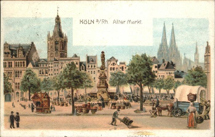 Koeln Rhein Alter Markt Kirche Denkmal Dom