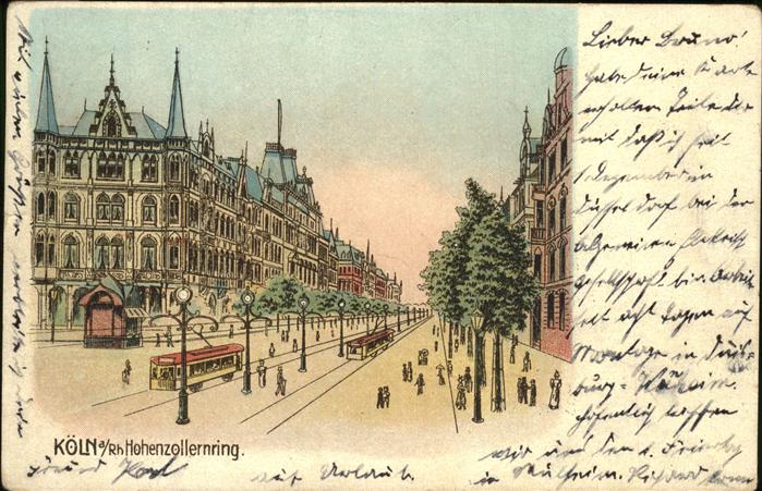 Koeln Rhein Hohenzollernring Strassenbahn