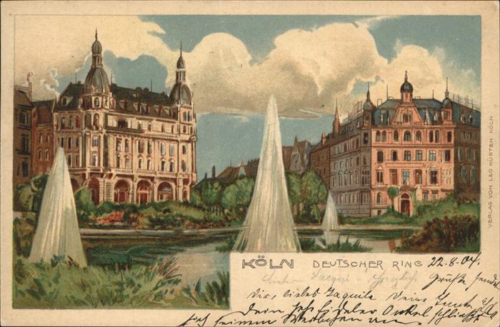 Koeln Rhein Deutscher Ring Springbrunnen