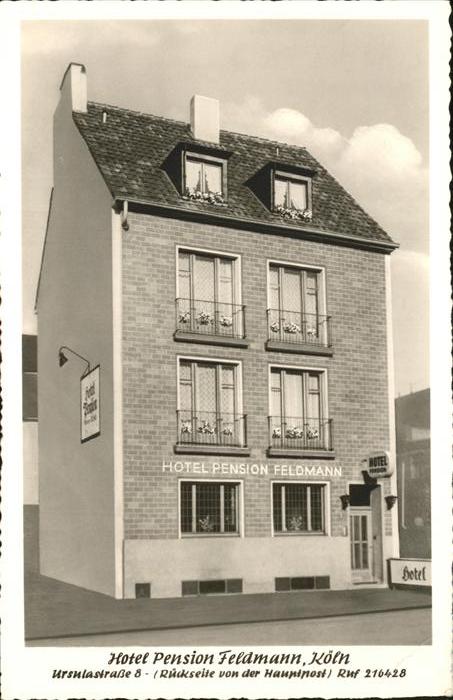 Koeln Rhein Hotel Pension Feldmann