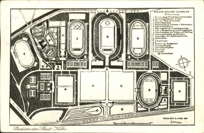 Koeln Rhein Koelner Stadion Lageplan