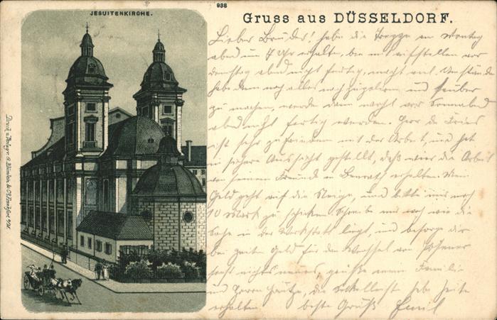 Duesseldorf Jesuitenkirche Pferdedroschke