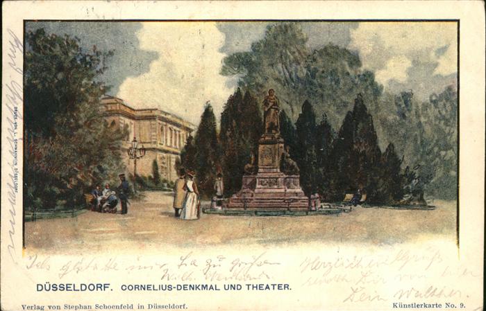 Duesseldorf Cornelius Denkmal Künstlerkarte