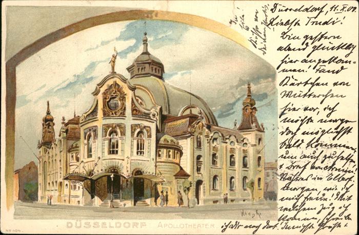 DuessELDORF  CITY Apollotheater Kuenstlerkarte