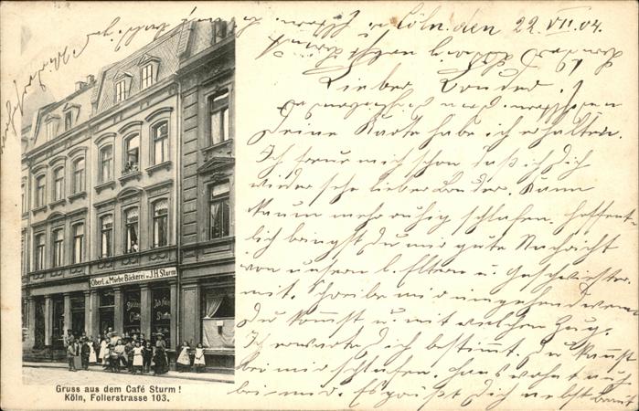 Koeln Rhein Cafe Sturm