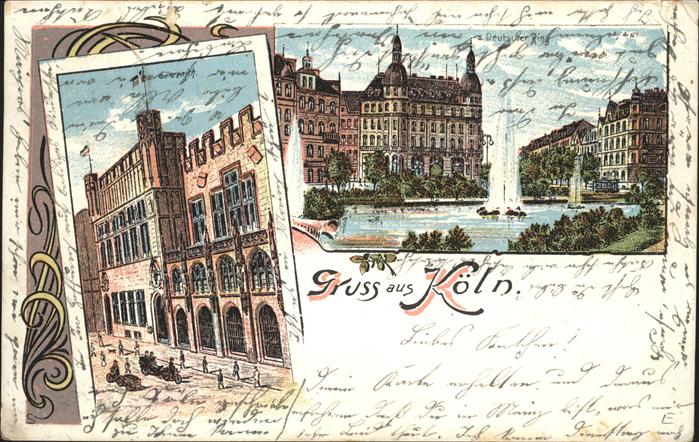 Koeln Rhein Gürzenich Festhalle Deutscher Ring Spri