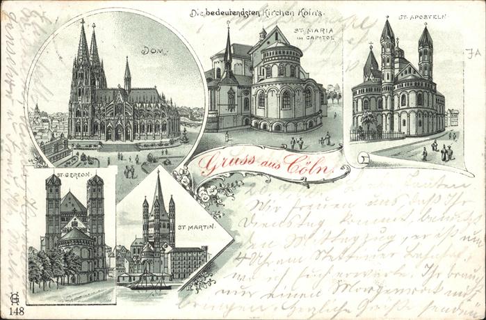Coeln Rhein Die bedeutendsten Kirchen Koelns