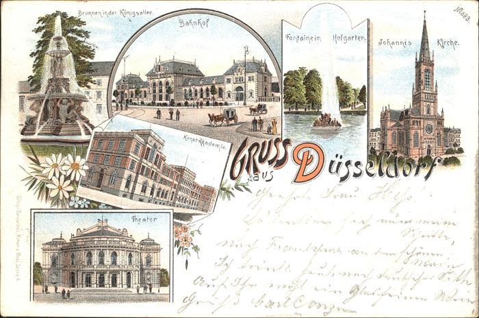Duesseldorf Brunnen Königsallee Bahnhof Fontaine Ho