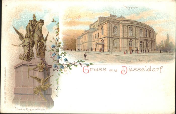 Duesseldorf Kaiser Wilhelm Denkmal Theater