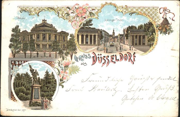 Duesseldorf Theater Ratinger Tor Denkmal der 39er K