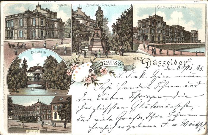 Duesseldorf Theater Cornelius Denkmal Kunstakademie