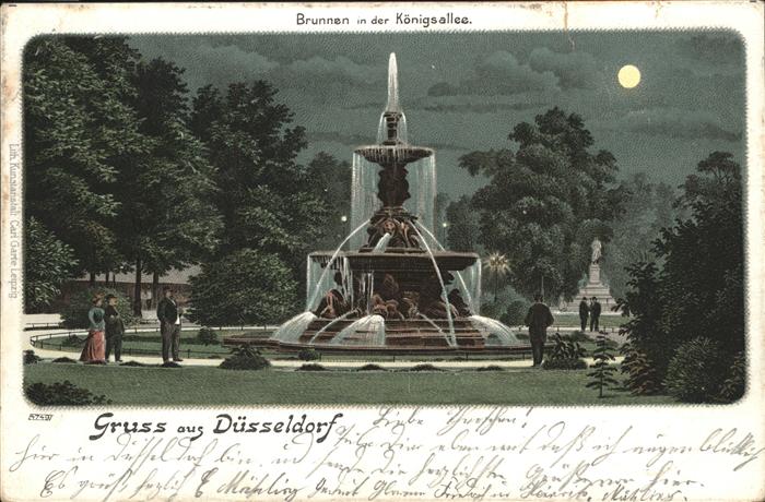 Duesseldorf Brunnen Königsallee Denkmal im Mondsche