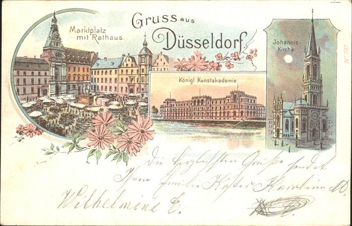 Duesseldorf Marktplatz Rathaus Königliche Kunstakad
