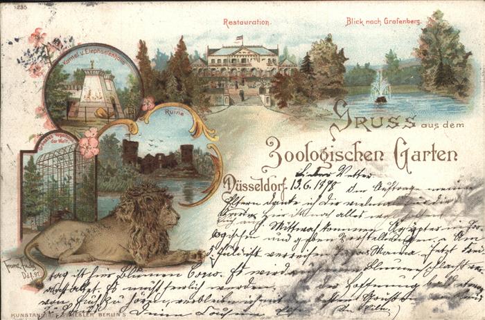 Duesseldorf Zoologischer Garten Löwe Restauration G