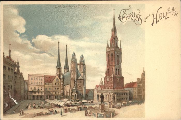 Halle Saale Marktplatz Denkmal Kirche