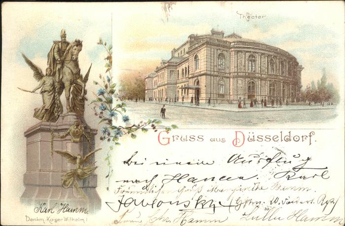 Duesseldorf Kaiser Wilhelm Denkmal Theater