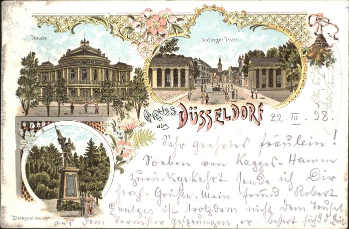 Duesseldorf Theater Ratinger Tor Denkmal der 39er K